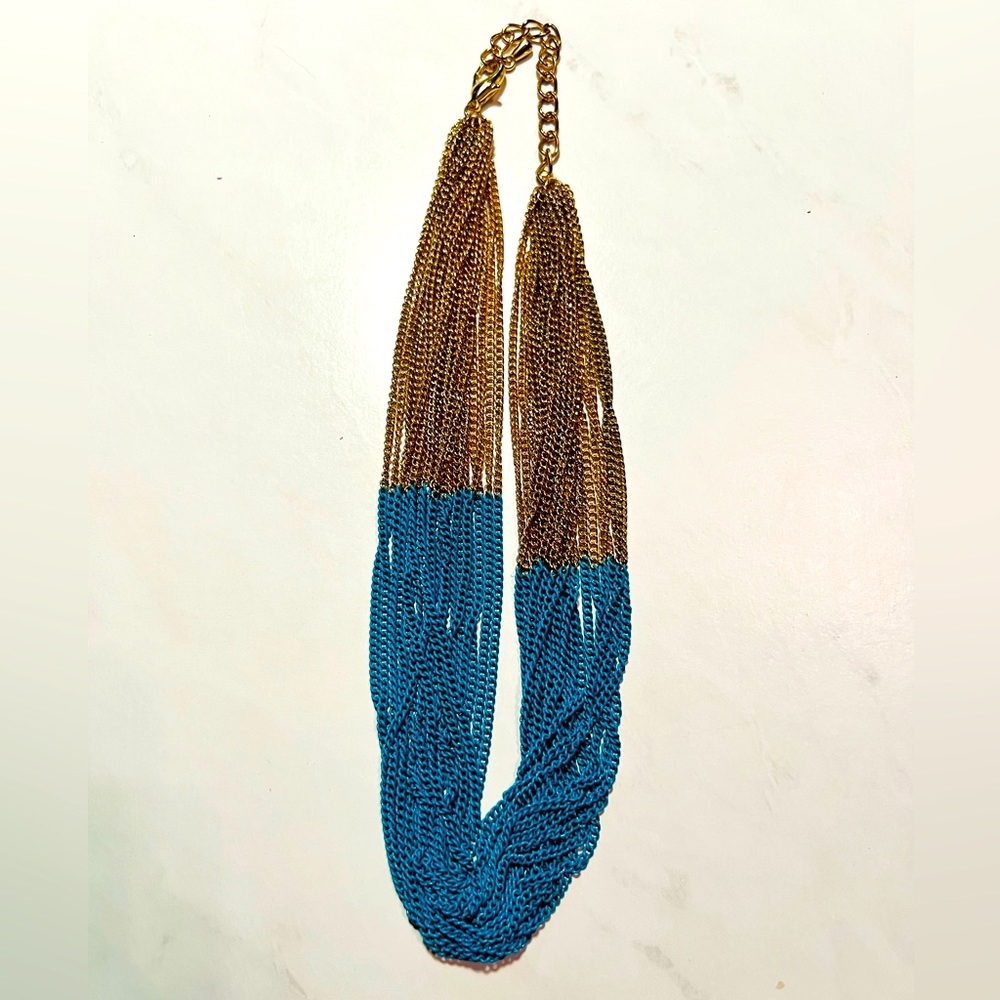 Gold Multi-strand Necklace Dipped in Color